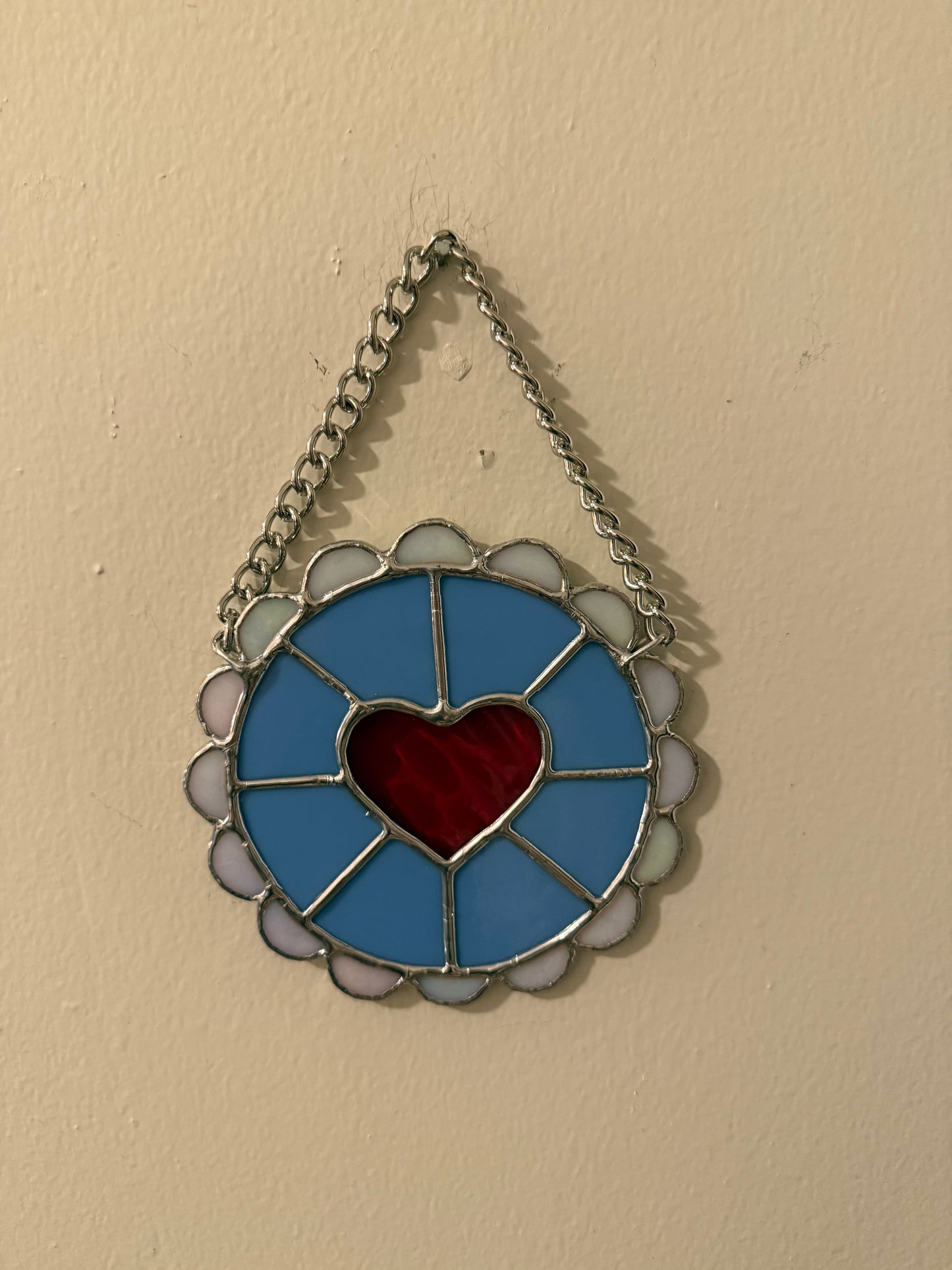 Blue Scalloped Heart