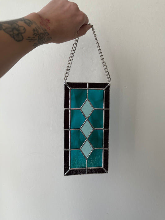 Blue Diamond Glass Panel