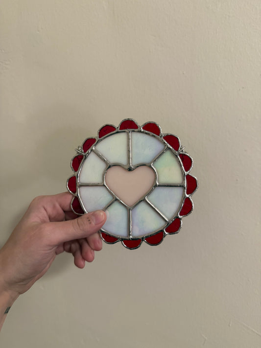 Iridescent Scalloped Heart