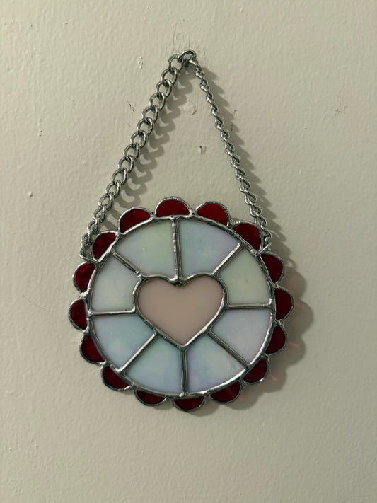 Iridescent Scalloped Heart