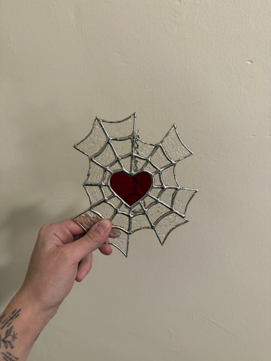 Clear Rippled Heart Web