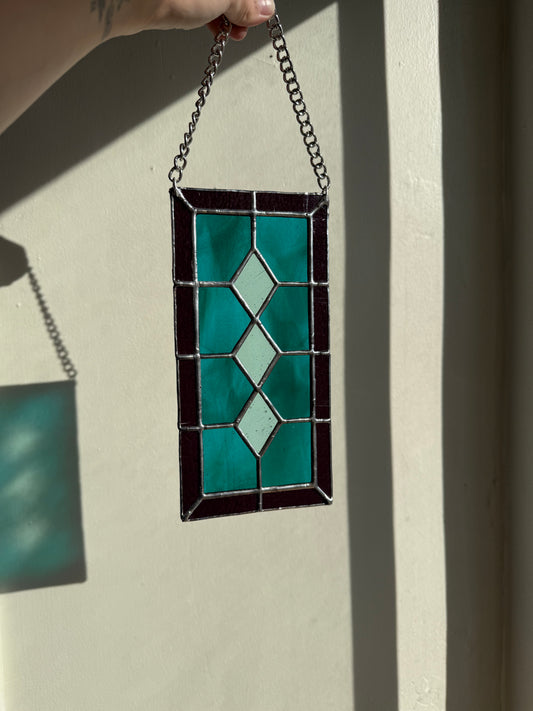 Blue Diamond Glass Panel